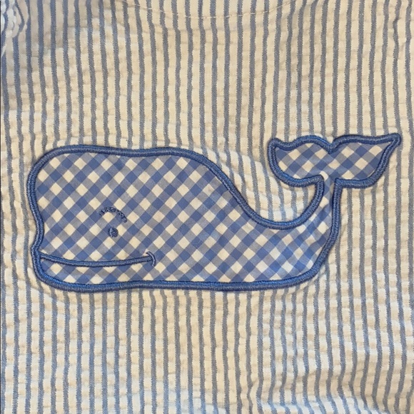 Vineyard Vines Seersucker Romper Overalls - Picture 2 of 6
